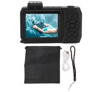 Pongnas Cámara Impermeable con Pantalla Dual, Zoom óptico 10x, Cámara Subacuática 4K de 65MP, Enfoque Automático para Bucear (Black)