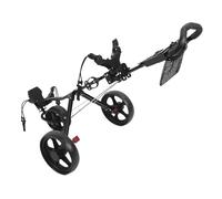 Pongnas Carro de Empuje Plegable de 3 Ruedas para - Carro de Empuje Deportivo de Aleación de Aluminio con Freno de Pie, Hebilla de Bolsa, Soporte para Tarjeta de Puntuación, Ranuras para Te y Tazas -