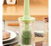 Pongnas Cepillo de Aceite para Rociar Pasteles de Silicona de Grado Alimenticio de Alta Temperatura con Botella Integrada (GREEN)