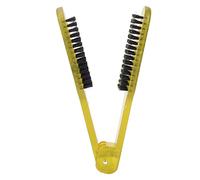 Pongnas Cepillo de Pelo Antiestático a Prueba de Calor Peine de Doble Cara Estilo Profesional Desenredante Plástico Duradero Mujeres Hombres (YELLOW)