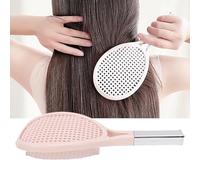 Pongnas Cepillo de Pelo con Forma de Raqueta de Tenis, Cepillo para Desenredar, de Masaje Antiestático con Contorneado de ABS y Cojín de Silicona para Mujeres