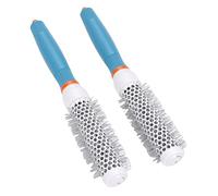 Pongnas Cepillo de Pelo Redondo de Cerámica de 2 Uds, Cepillo de Peinado Resistente Al Calor con Tubo de Aluminio con Dientes de Nailon, para Salón Profesional y Uso Doméstico (25#)