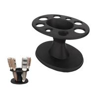 Pongnas Cepillo de Pelo Redondo de Plástico, Soporte para Peine, Estante de Exhibición, Soporte para Cepillo, Estante, Accesorios para Salones y Dormitorio (BLACK)