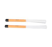 Pongnas Cepillos de Batería Cepillos de Alambre de Tambor Cepillos de Cajón de Nailon para Batería Percusión con Diseño Telescópico Ergonómico Ligero Portátil ABS Nylon (Blanco Naranja)