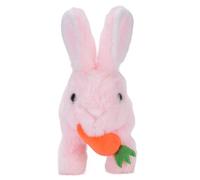 Pongnas Conejito Electronic Toy Electric Toy Interactive Bunny Lave con Orejas en Movimiento Sonidos de Salto y Accesorio de Zanahoria para Niños Plaza para Niños para (Pink)