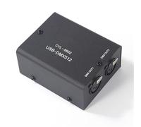 Pongnas Controlador de Luz LED USB a DMX512 Módulo Decodificador Compacto Fácil Instalación Plug Play Control de Iluminación de Escenario Alimentado por USB para Eventos de DJ Plá