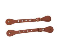 Pongnas Correas para Espuelas para Botas de Equitación - Correas para Botas de Espuelas de Cuero Sintético Vintage con Decoración de Diamantes de Imitación, Ajuste Seguro para Competiciones (Brown)