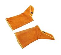 Pongnas Cubiertas para Botas de Soldadura, Cuero de Vaca Térmico con Cierres de Gancho Ajustables, para Soldadura Eléctrica, Procesamiento Mecánico de Construcción