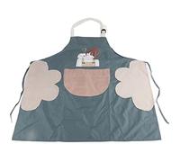 Pongnas Delantal de Cosméticos, Delantal de Tela de PVC Resistente Al Agua con Bolsillo para Salón de Belleza, Cocina, Barbacoa, Horneado, 28,5x26,4 Pulgadas (GREY)
