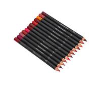 Pongnas Delineador de Labios Juego de Lápices de Contorno de Labios 12 Piezas Kit de Herramientas de Maquillaje de Lápiz Labial Mate a Prueba de Manchas para Todos los Amantes de la