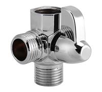 Pongnas DESVIADOR DE CROMO DE LATÓN VÁLVULA ADAPTADORA DE BRAZO DE DUCHA EN FORMA DE T COMPONENTE UNIVERSAL DURADERO DE AGUA PARA EL HOGAR