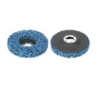 Pongnas Discos Abrasivos de Tira de Polietileno de 5 Piezas para Amoladora Angular y Muelas Abrasivas para Eliminación de Pintura (125 * 14 * 22 agujeros diamante azul)