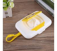 Pongnas Dispensador de Toallitas de Viaje para Bebés con Diseño Lindo y Correa Portátil - Estuche para Pañuelos en Colores Vibrantes (panda amarillo)