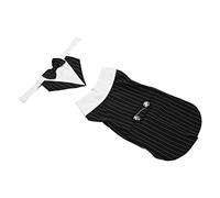 Pongnas Dog Tuxedo, Dog Tuxedo para Perros Grandes Es Tujeción de Perros Stripe Vertical Suit Fiesta de Boda Traje de Boda para la para Navidad Cumpleaños de Halloween (XS)