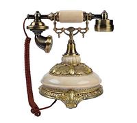 Pongnas Elegante Teléfono Antiguo Vintage FSK/DTMF con Registros de Llamadas de 38 Grupos y Función de un Solo Botón