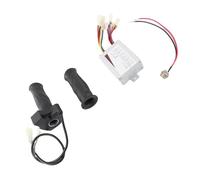 Pongnas Empuñadura de Acelerador de 24 V y 350 W con Luces Indicadoras de 4 LED y Puerto de Carga de Enchufe de Aviación para Bicicleta Eléctrica, Triciclo, Motocicleta, Juego de Controlador