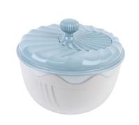 Pongnas Ensalada con Tapa Picadora Incorporada - Lavadora y Secadora Manual de Verduras de Alta Eficiencia para Frutas y Verduras - Herramienta de Cocina ABS de Grado Alimenticio, Apta para (BLUE)