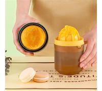 Pongnas Exprimidor Manual, Exprimidor de Naranja de Fruta con 8 Cuchillas de 2 Vías Juguete Portátil Pequeño Mini Manual para Campamentos en Casa para Acampar Viajes (GREEN)