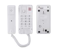 Pongnas Extensión de Teléfono Fijo de Montaje en Pared sin Identificador de Llamadas con Flash y Función para Hogar y Hotel (White)