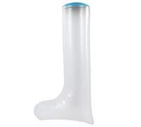 Pongnas Funda Impermeable para Escayola para Piernas para Adultos, Protector de Baño de PVC de 78 Cm de Largo con Anillos de Material de Buceo Azul, para Protección de Ducha (Pierna larga para