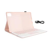 Pongnas Funda para Tableta con Teclado, Protección Total, Respuesta Rápida, Teclado para Tableta de 11 Pulgadas para Mi Pad 5 y 5 Pro (Pink)