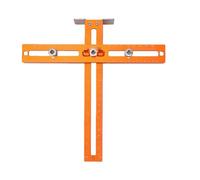 Pongnas Guía de Taladro para Manija de Gabinete, Plantilla Imperial Métrica de Aleación de Aluminio de Primera Calidad para Carpintería, con Diseño Plegable, para Perillas, Tiradores,