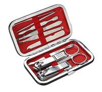 Pongnas Juego de Cortaúñas y Herramientas de Acero Inoxidable de Primera Calidad para Manicura y Pedicura, Diseño Portátil, Ergonómico de 10 Piezas