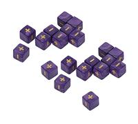 Pongnas Juego de Dados Matemáticos de 20 Piezas de 16 Mm para Enseñar a Niños Más Menos Suministros de Aprendizaje en el Aula y en el Hogar, Naranja (Purple)