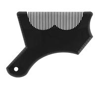 Pongnas Juego de Herramientas para Dar Forma a la Barba de Plástico, Plantilla para Recortar la Barba de Hombre con Diseño Ergonómico (BLACK)