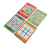 Pongnas Juego de Mesa de Ludo, Ajedrez de Serpiente y Escalera para Kid Snake y Ladder Aches de Ajedrez Flying Flying Ludo Board Snake and Ladder Kids Nine Men's Morris para el Juego Familia 4 en 1