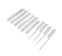 Pongnas Juego de Peines y Cepillos para el Cabello Profesional, 10 Piezas de Diferentes Formas, Peine de Doble Diente para Peinar el Cabello, Cortar, Desenredar, Estilista, Salón, Uso