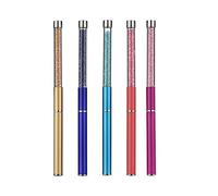 Pongnas Juego de Pinceles para Decoración de Uñas, Pincel de Fibra de 7/9/11/15/20 Mm para Esmalte de Gel con Cubierta de Metal, Línea de Pintura de Dibujo Profesional, Diseño de Flores