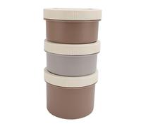 Pongnas Juego de Recipientes para Almuerzo de Acero inoxidable: 400 ML + 400 ML + 600 Caja de Preparación de Comidas Hermética con Aislamiento 304 de Grado Alimenticio con Tapa a Prueba de Fugas y