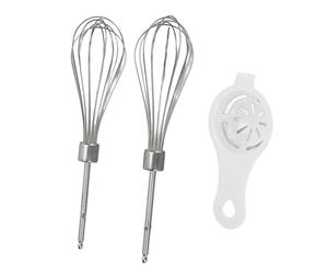 Pongnas Juego de Repuesto de Batidoras Batidoras Manuales de Acero Inoxidable con Separador de Huevos, Eje Universal de 4 Pulgadas para, Apto para Lavavajillas, Juego de 2 Piezas