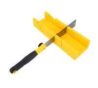 Pongnas Juego de Sierra de Caja de Ingletes Mini Caja de Ingletes y Herramienta de Carpintería de Sierra con 3 Cuchillas Reemplazables para Corte de Múltiples ángulos Madera Plást