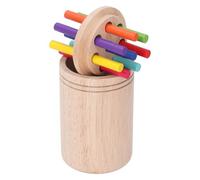 Pongnas Juguete de Clasificación de Colores de Madera Juego de Combinación Sensorial Habilidades Motoras Finas Juguete de Aprendizaje para Niños Pequeños con 16 Palos 10 Piezas