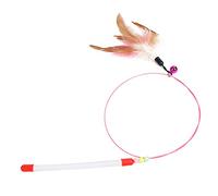 Pongnas Juguete para Pescadores de Gato, Juguetes para Gatos Varita de Retráctil Retráctil y de Plumas para Interactivos para Interiores Gatito Gatito Juego de Juego