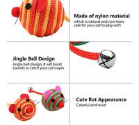 Pongnas Juguetes de Dentición para Gatitos, Bola de Gato Interactiva Gato Bola de Juguete Lindo Rata 5pcs Suministro de Mascota Dog Masticación de Curas