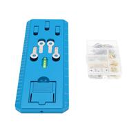 Pongnas Kit de 86 Piezas para Colgar Cuadros con Nivel, Ganchos Serrados, Cuerda para Pared, Clavos, Posicionador de Marcos, 4 Llaves Magnéticas, Nivel de Burbuja para Marcos, Arte, (BLUE)