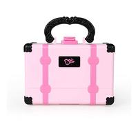 Pongnas Kit de Maquillaje para Niñas Juego de Cosméticos para Niños con 6 Brillos de Labios, 6 Sombras de Ojos, 6 Cremas para Mejillas, 3 Esmaltes de Uñas, Estuche de Viaje, Seguro,