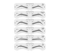 Pongnas Kit de Plantillas para Cejas, Plantilla de Cejas PEVA Reutilizable de 24 Formas con Banda Elástica, para Principiantes y Profesionales, Maquillaje DIY (4)