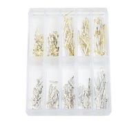 Pongnas Kit de Reemplazo de Manos de Reloj de Cuarzo para 2035 PC21 SL68 Movimientos Piezas de Reparación de Relojes de Metal con 100 Juegos por Caja (Oro Rosa)