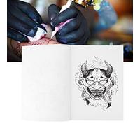 Pongnas Libro con 50 Diseños de Demonios Japoneses, Papel Grueso para Practicar, con Hojas de Transferencia Removibles, para Artistas y Exhibición en tiendas.