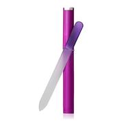 Pongnas Lima de Uñas Degradada, Lima de Colores para Pulido de Uñas de 14 Cm para Manicura y Pedicura con Estuche de Almacenamiento, Color Morado (PURPLE)