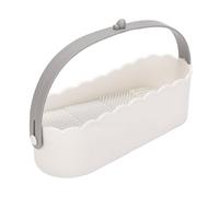 Pongnas Limpiador de Brochas de Maquillaje 4 en 1, Estante de Secado con Ranura para Esponja de 77 Agujeros, Almohadilla de Limpieza de Silicona para Cepillos y Esponjas (WHITE)