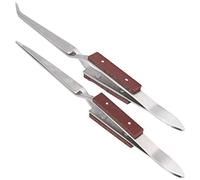 Pongnas Lock Tweezer Craft Tool para Joyas de Soldadura de Bricolaje con Asa de Madera