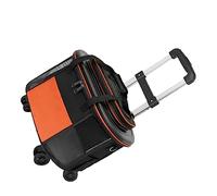 Pongnas Maleta Portátil para Mascotas con Ruedas - Transportín Transpirable para Perros/Gatos para un Viaje Seguro, Elegante Maleta Verde (Orange)