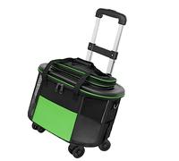 Pongnas Maleta Portátil para Mascotas con Ruedas - Transportín Transpirable para Perros/Gatos para un Viaje Seguro, Elegante Maleta Verde (Green)