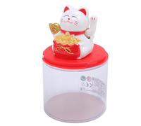 Pongnas Maneki Neko con Energía Solar, Gato de la Suerte, Brazo que Agita con Energía Solar, Gato de la Fortuna, con Panel Solar Incorporado para Decoración del Hogar, Oficina y Coche (WHITE)