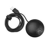 Pongnas Micrófono de Condensador USB, Micrófono Omnidireccional de 360° con Función de Silencio para Videoconferencia por Computadora, Enseñanza en Línea, Juegos, Grabación de